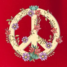 Peace symbol pískový