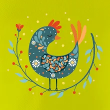 Folklor - slepice s kopretinou