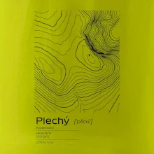 Plechý - vrstevnice v obdélníku