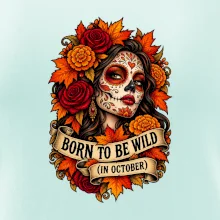 Born to be wild podzimní květinová lebka