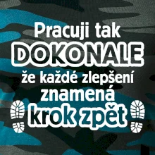 Pracuji dokonale krok zpět