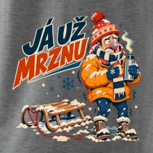 Rodinná vánoční trička - Já už mrznu táta sáňkování