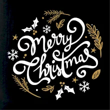 Merry christmas - nápis kulatý