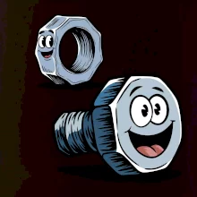 Parové triko - Šroub a matka