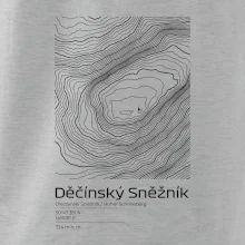Děčínský Sněžník - vrstevnice v obdélníku