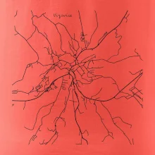 Černobílá mapa Vizovice
