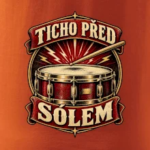 Ticho před sólem - vintage bubenický emblém