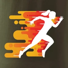 Běhání - oranžová žena