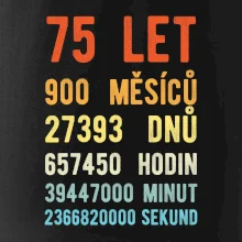 Narozeniny 75 přepočet času