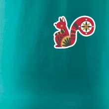 Folklor na prsu veverka