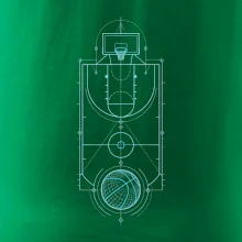 Technický nákres basketbalového hřiště
