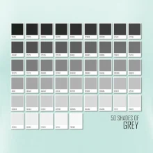 50 barevných odstínů šedi
