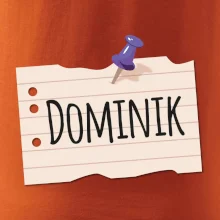 Papírek se jmenovkou - prso - vlastní jméno