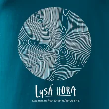 Lysá hora - vrstevnice v kruhu