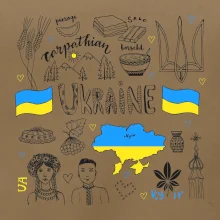 Ukrajina folklor - kreslené obrázky