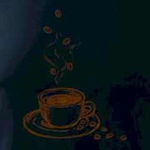 Hrnek plný čerstvé kávy