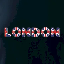 Nápis London vlajka