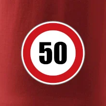 Dopravní značka - omezení rychlosti 50