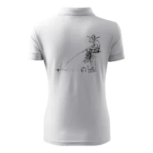 Kreslený rybář na pařezu