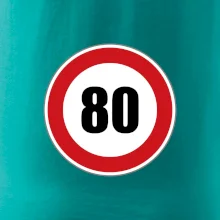 Dopravní značka - omezení rychlosti 80