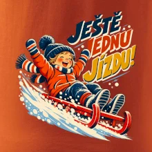 Rodinná vánoční trička - Ještě jednu jízdu dítě sáňkování