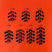 Pneumatiky - obtisk v závislosti na tlaku