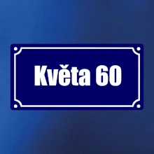 Jméno a věk - uliční cedule - modrá