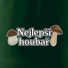 Nejlepší houbař - nápis s houbama