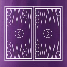 Backgammon černobílý