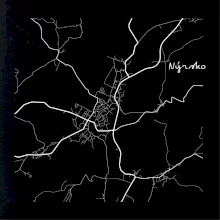 Černobílá mapa Nýrsko  340 22