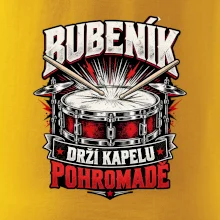 Bubeník drží kapelu pohromadě - červený rockový buben