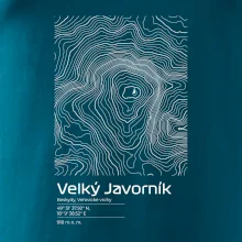 Velký Javorník - vrstevnice v obdélníku