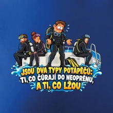 Dva typy potápěčů v neoprenu