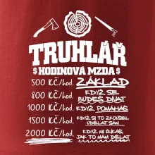 Hodinová mzda truhlář