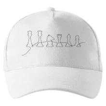 Šachové figurky v řadě - obrys