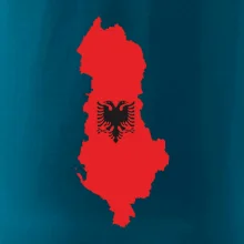 Albánie mapa a znak