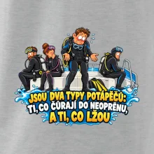 Dva typy potápěčů v neoprenu
