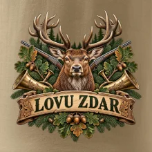 Lovu zdar myslivecký erb s jelenem