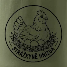 Strážkyně hnízda slepice v emblému