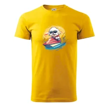 Lhasa Apso na vodním skútru