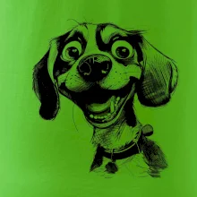 Černobílá karikatura bígl