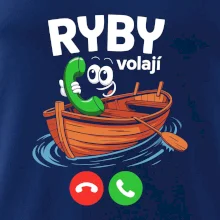 Karikatura ryby volají