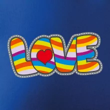 Love nápis duhový