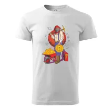 Horník těží bitcoiny