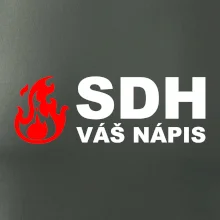 SDH nápis (oheň, název sboru - vlastní nápis)