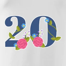 Květinové číslo kreslené - 20