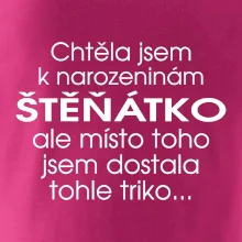 Chtěla jsem dostat k narozeninám štěňátko