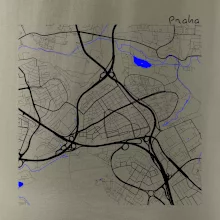 Praha - 14100 mapa s vodními toky