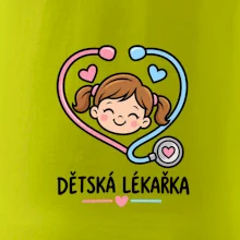 Dětská lékařka - holčička v srdci ze stetoskopu