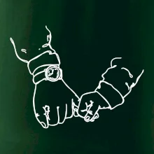 Táta a syn ruce obrys